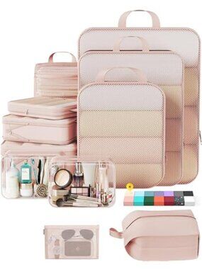 11 Pack Compression Packing Cubes Travel Luggage Suitcase Organizer Toiletry